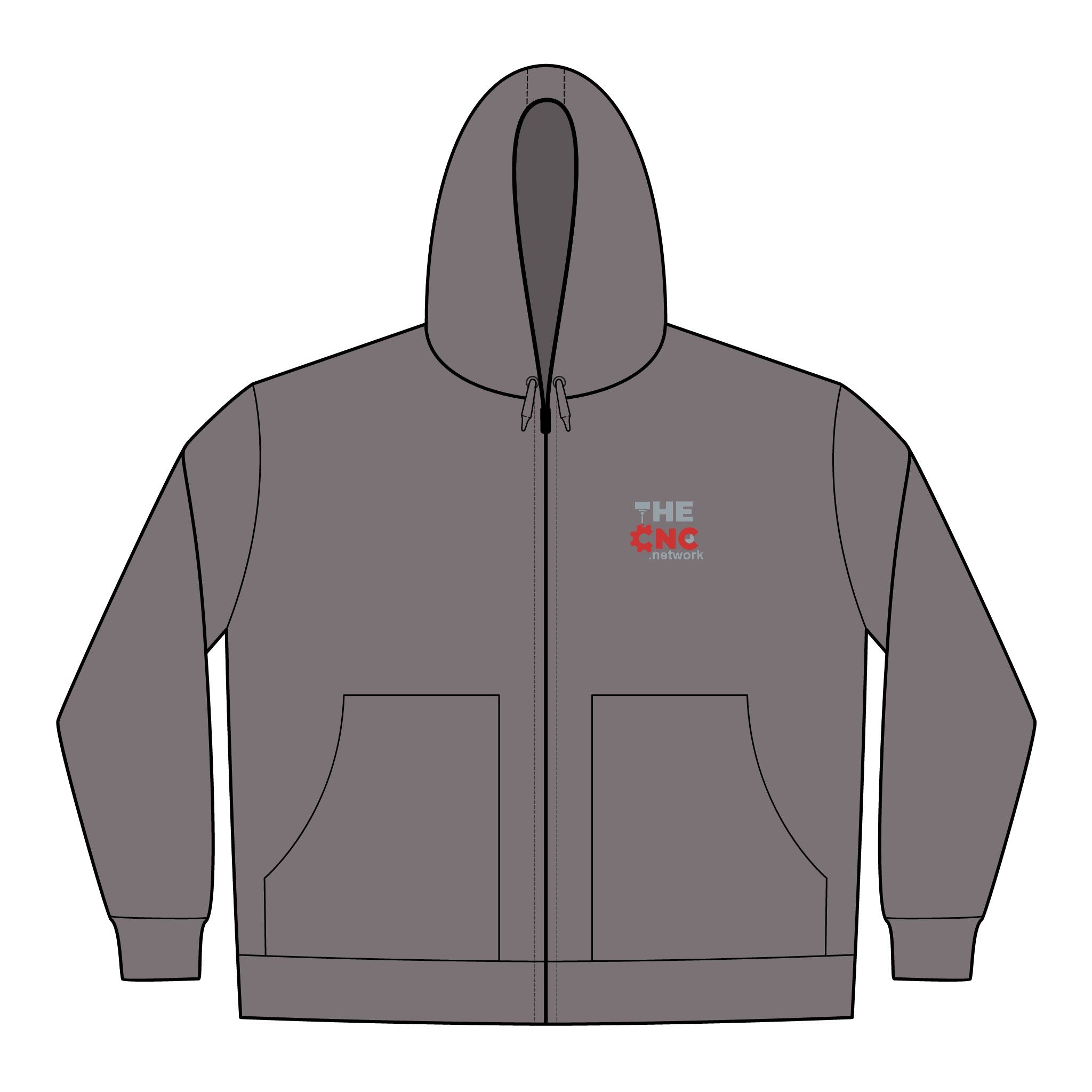 Embroidered Hooded Work Jacket